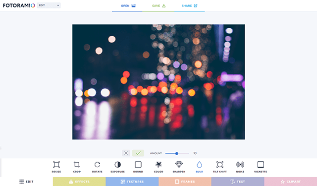 Fotoramio: Editor de Fotos Online